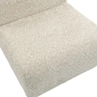 HOMCOM Fauteuil de salon pivotant 360°, canapé 1 place rembourré en chenille avec assise extra-large, rembourrage épais, beige(m-13)