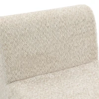 HOMCOM Fauteuil de salon pivotant 360°, canapé 1 place rembourré en chenille avec assise extra-large, rembourrage épais, beige(m-12)