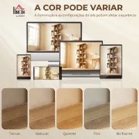 HOMCOM Estante de 5 Níveis Estante de Livros Estreita Estante em Forma de S 80x24x200 cm Carvalho(m-8)