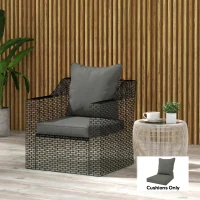 Outsunny Seat and Back Padded Cushion Set, CUSHION ONLY - Charcoal Grey(m-9)