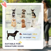 PawHut Dog Stroller, Foldable Cat Dog Pram for Miniature Breeds, Pet Stroller with Brake, Mesh Windows, Black(m-4)