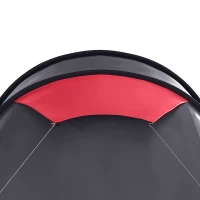 Outsunny 2 Man Tunnel Tent with Sewn-in Groundsheet, Air Vents, Rainfly, 2000mm Large Camping Tent with Bedroom, Porch, Living Area for Camping, Hiking, 426L x 206W x 154H cm, Dark Grey(m-11)
