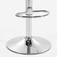 HOMCOM Lote de 2 taburetes de barra, altura ajustable, giratorio 360°, asiento acolchado, respaldo y reposapiés, negro(m-9)