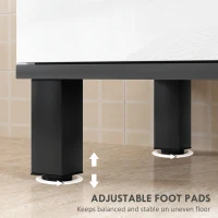 HOMCOM Modern Under-Sink Bathroom Cabinet - High Gloss White(m-8)