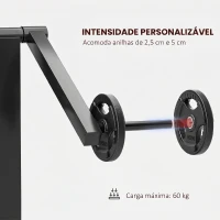 SPORTNOW Máquina de Bíceps e Tríceps 2 em 1 com Banco Scott e Assento Regulável em Altura para Casa e Ginásio(m-7)