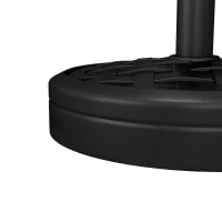 Outsunny Sonnenschirmständer aus Beton 18 kg Schirmständer, Rund Schirmhalter für Sonnenschirm 32/38/48mm Schwarz(m-9)