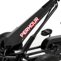 AIYAPLAY Kart à pédales Go-Kart pour enfants siège réglable pneus EVA embrayage manuel et frein 110 x 61 x 62 cm noir(m-11)