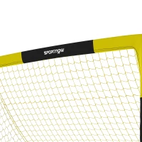 SPORTNOW Set of 2 Pop Up Football Goal, Portable Folding Football Net with Carry Bag, 8 U-Shaped Ground Stakes, Fibreglass Pole(m-11)