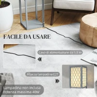 HOMCOM Lampada da Terra Salvaspazio con 3 Ripiani, Attacco E27, per Salotto, Soggiorno e Ufficio, Grigio Chiaro(m-7)