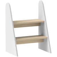 AIYAPLAY Marche pied enfant marchepied enfants 2 marches pour enfants 3 à 8 ans en bois charge max. 20 kg blanc(m-11)