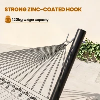 Outsunny 3.6m Extra-long Universal Hammock Stand Metal Frame Garden Camping Picnic Outdoor Patio Replacement – Stand Only(m-6)