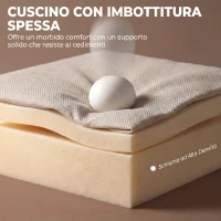 HOMCOM Poltrona Relax Alzapersona con Massaggio e Riscaldamento, per Anziani, Bianco Crema(m-6)
