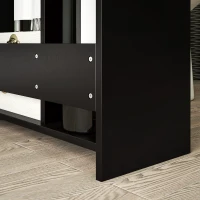 HOMCOM WC-Möbel mit Toilettenpapieraufbewahrung - 2 Schubladen-Organizer aus MDF - 17 x 48 x 58 cm(m-5)