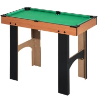 HOMCOM Table multi jeux 4 en 1 babyfoot billard air hockey ping-pong avec accessoires en bois 92L x 78l x 80H cm(m-1)