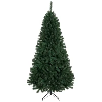 HOMCOM Künstlicher Weihnachtsbaum 195 cm mit 1000 Zweigen, klappbarer Fuß, dreiteiliges Design, einfach zu montieren, grün(m-8)