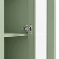 HOMCOM Mueble de Baño Alto de 6 Estantes con Estante Regulable Verde Salvia(m-8)