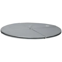 HOMCOM Tapis de pole dance pliable - pole dance mat - tapis de protection Ø 150 cm épaisseur 5 cm - revêtement plastique gris(m-7)