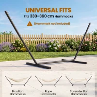 Outsunny 3.6m Extra-long Universal Hammock Stand Metal Frame Garden Camping Picnic Outdoor Patio Replacement – Stand Only(m-4)