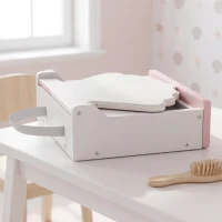 AIYAPLAY Kids Vanity Table, Portable Girls Dressing Table with Lights, Mirror, Drawer, Accessories, Gift for Girls 3-6 Years(m-8)