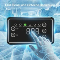 HOMCOM Gewerbliche Eiswürfelmaschine, 55 kg/24h Edelstahl Unterbau- oder freistehende Eiswürfelmaschine mit 13 kg Speicher(m-5)