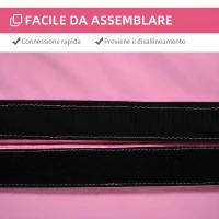 HOMCOM Tappeto pieghevole antiscivolo per pole dance e ginnastica, Ø150x5 cm, rosa(m-5)