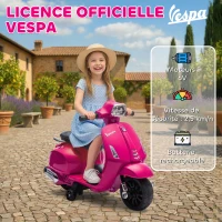 AIYAPLAY Moto électrique enfants 6 V, voiture électrique enfants avec Roues d'Apprentissage, pour 2-4 Ans, 71 x 37 x 52 cm, Rose(m-4)