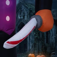 Outsunny 6 FT Halloween Inflatable Headless Skeleton, Blow Up Halloween Skeleton Decoration with LED Lights for Indoor Outdoor(m-9)