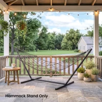 Outsunny 3.6m Extra-long Universal Hammock Stand Metal Frame Garden Camping Picnic Outdoor Patio Replacement – Stand Only(m-2)