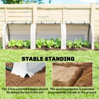 Outsunny 295  x 100 cm Low Tunnel Greenhouse - White(m-5)