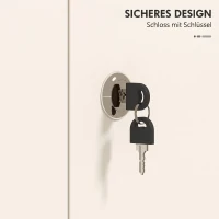HOMCOM Besenschrank Mehrzweckschrank aus Stahl Vorratsschrank mit Staubsaugerfach & Verstellbaren Einlegeböden 60 x 40 x 165 cm(m-7)