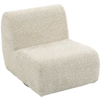 HOMCOM Drehbarer Wohnzimmer-Sessel 360°, gepolsterter Einzelsessel aus Chenille mit extra breiter Sitzfläche, dicker Polsterung, beige(m-8)