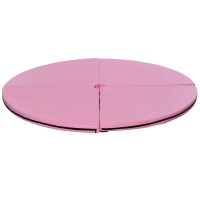HOMCOM Tapis de Pole Dance Pliable - Tapis de Protection Ø 150 cm Épaisseur 5 cm - Revêtement Plastique Rose