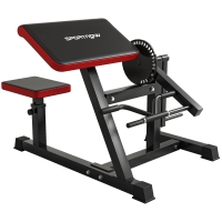SPORTNOW Máquina de Bíceps e Tríceps 2 em 1 com Banco Scott e Assento Regulável em Altura para Casa e Ginásio