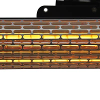 Outsunny Outdoor Patio Garden Warmer 1500W Wall Mounted Electric Infrared Halogen Heater with Remote Control Black(m-8)