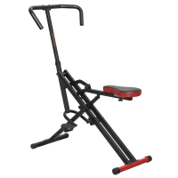 SPORTNOW Appareil d'entraînement abdominal, appareil de fitness pliable avec siège réglable, pour bras jambes 57x105x115cm rouge(m-17)