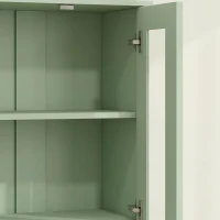 HOMCOM Mueble de Baño Alto de 6 Estantes con Estante Regulable Verde Salvia(m-9)