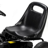 AIYAPLAY Kart à pédales Go-Kart pour enfants siège réglable pneus EVA embrayage manuel et frein 110 x 61 x 62 cm noir(m-12)