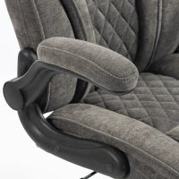 HOMCOM Office Chair, Ergonomic Desk Chair with Flip-up Armrest, Pocket Springs, Swivel Wheels, Adjustable Height, Dark Grey(m-10)