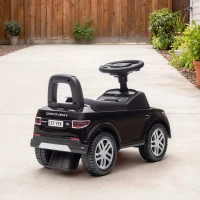 AIYAPLAY Correpasillos Infantil con Licencia Land Rover Vehículo para Empujar Claxon Sonidos de Motor Almacenamiento Bajo el Asiento Negro(m-5)