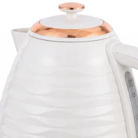 HOMCOM 3kW Rapid Boil Honeycomb Kettle - Cream White(m-10)