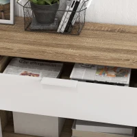 HOMCOM Meuble de rangement buffet cuisine 1 tiroir 1 placard double porte 3 étagères réglables 95 x 35 x 85 cm blanc(m-9)