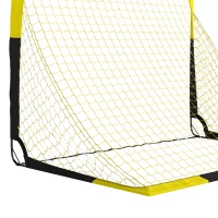 SPORTNOW Set of 2 Pop Up Football Goal, Portable Folding Football Net with Carry Bag, 8 U-Shaped Ground Stakes, Fibreglass Pole(m-12)
