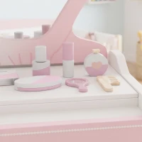 AIYAPLAY Kids Vanity Table, Portable Girls Dressing Table with Lights, Mirror, Drawer, Accessories, Gift for Girls 3-6 Years(m-9)
