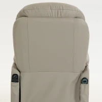 HOMCOM Sillón Elevador Eléctrico con Masaje Vibratorio y Calor de PU con Respaldo Reclinable Gris(m-9)