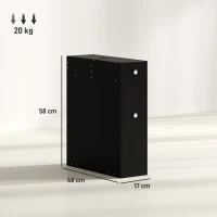 HOMCOM Móvel para Banheiro com Suporte para Papel Higiénico 2 Gavetas Organizadoras em MDF 17x48x58 cm(m-3)