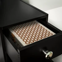 HOMCOM WC-Möbel mit Toilettenpapieraufbewahrung - 2 Schubladen-Organizer aus MDF - 17 x 48 x 58 cm(m-4)