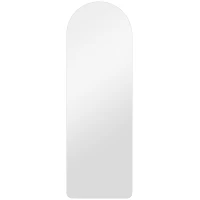 HOMCOM Grand miroir mural 120 x 40 cm avec éclairage LED miroir arqué, intensité variable et 3 couleurs d'éclairage transparent(m-1)