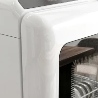 HOMCOM 6L Five-Mode Tabletop Dishwasher - White(m-10)
