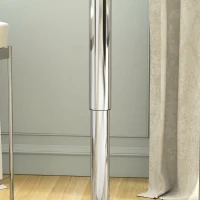 HOMCOM Tavolo Bar Rotondo Ø63 cm, Regolabile in Altezza 67-93cm con Struttura in Metallo, Piano Girevole 360°, per Cucina Sala da Pranzo, Bianco(m-7)