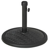 Outsunny Base per Ombrellone Rotonda 14kg per Pali Ø32-38mm Nero